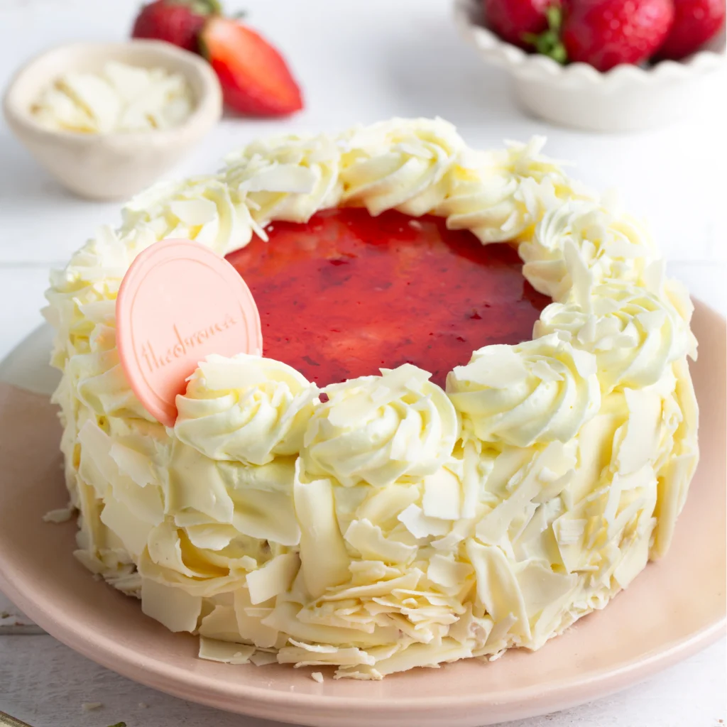Strawberry Custard Cake